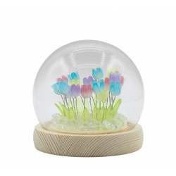 Floral Glow Garden Dome - 20 Multi Tulips - LED USB