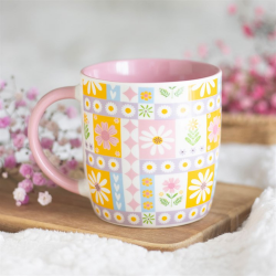 FLORAL PATCHWORK PRINT MUG