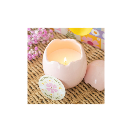 Wild Strawberry & Poppy Egg Shaped Candle